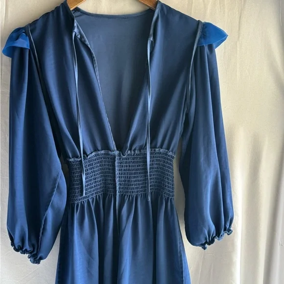 WeWoreWhat Blue Satin Jumpsuit - Picture 6 of 9